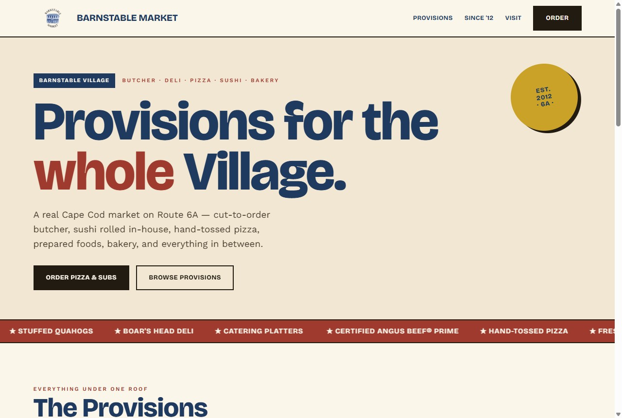 Cape Cod Provisions concept preview